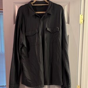 Vuori Dark Gray Long Sleeve Shirt with Spare Button